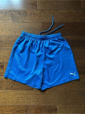 Women’s Small Puma Bright Blue Elastic Waist Athletic Shorts
